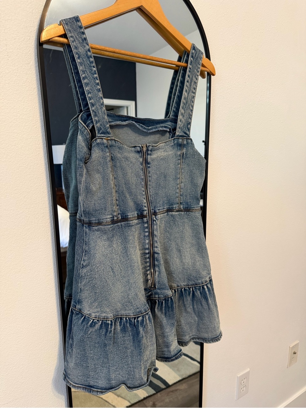 Amanda Uprichard Light Blue Denim Romper Overalls - Picture 3 of 5